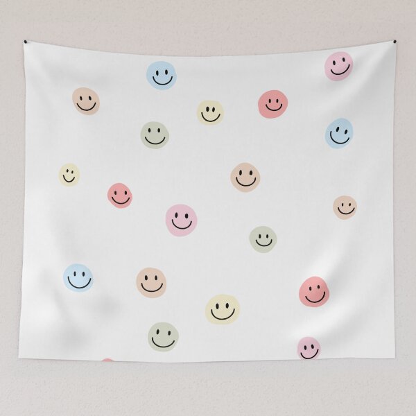 Item preview, colorful smiley faces designed and sold by paiges-prints.