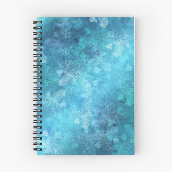 Item preview, Aqua Floral pattern with White and Blue Shades and Highlights  designed and sold by MyColorfulDream.