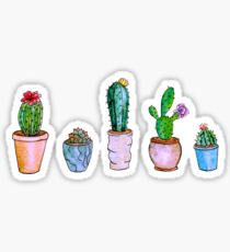 Pegatina Cactus de acuarela