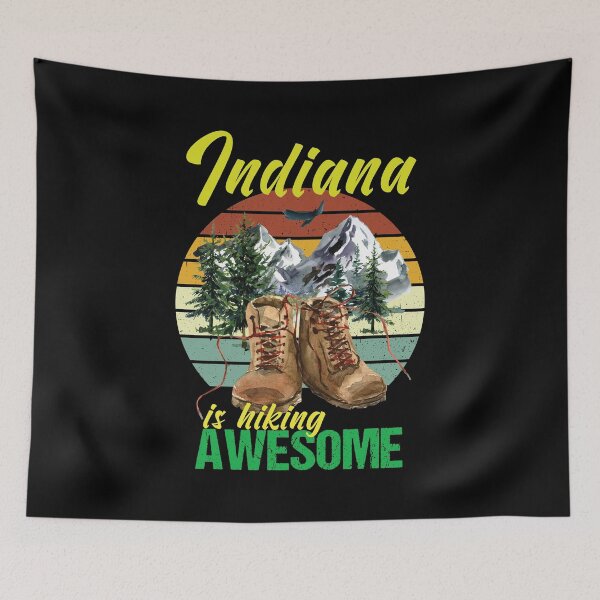 Item preview, Indiana is hiking awesome designed and sold by StencilMyst ..