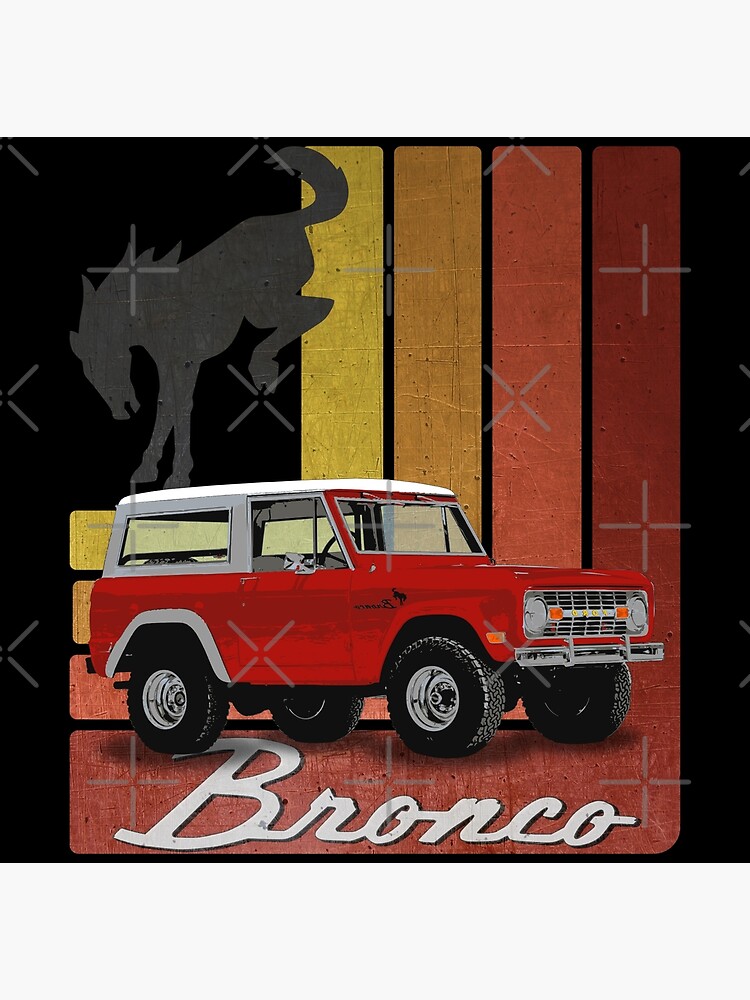 Discover Ford Bronco - Retro Red Canvas