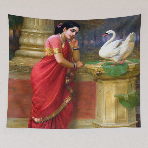 Item preview, Raja Ravi Varma - Hamsa Damayanti designed and sold by JDesigningMO.