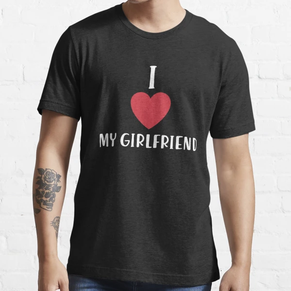 TeeShirtPalace | I Love My Girlfriend Long Sleeve Shirt