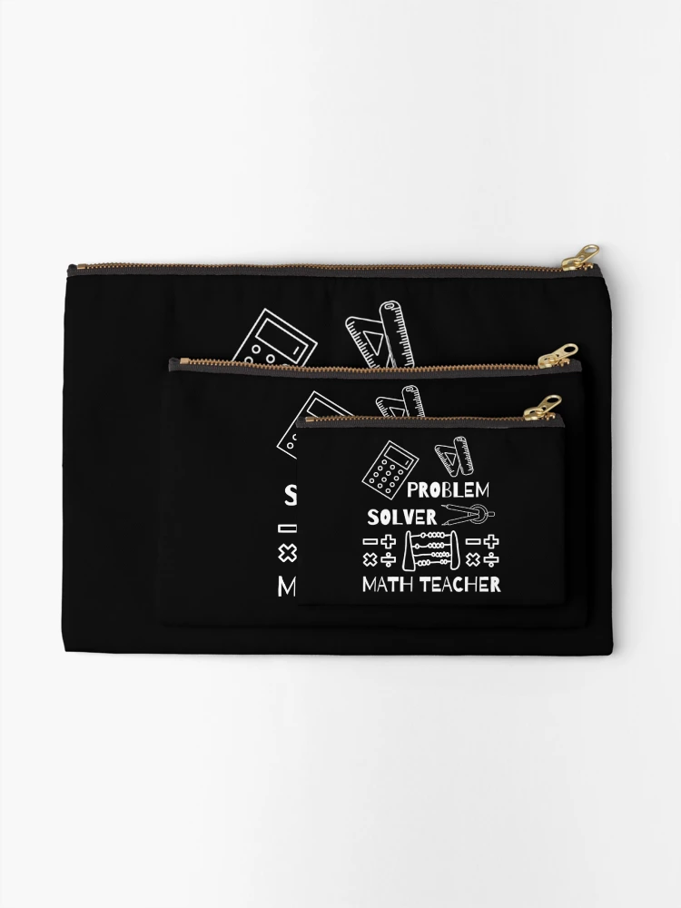 Thumbnail 2 of 4, Zipper Pouch, Problem Solver Math Teacher designed and sold by BarvinWayne.