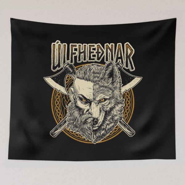 Item preview, Viking Wolf Ulfhednar Norse Pagan Warrior Ulfhedinn Futhark Runes designed and sold by BluePagan.