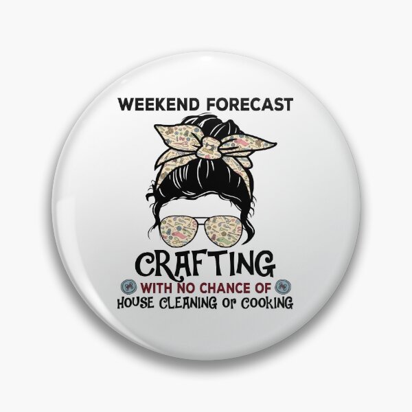 Item preview, Weekend Forecast Crafting Women Bun Life Hair Glasses designed and sold by brandyzalesart.