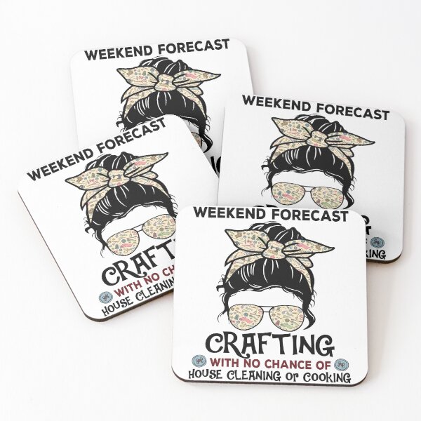 Item preview, Weekend Forecast Crafting Women Bun Life Hair Glasses designed and sold by brandyzalesart.