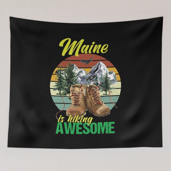 Item preview, Maine is hiking awesome designed and sold by StencilMyst ..