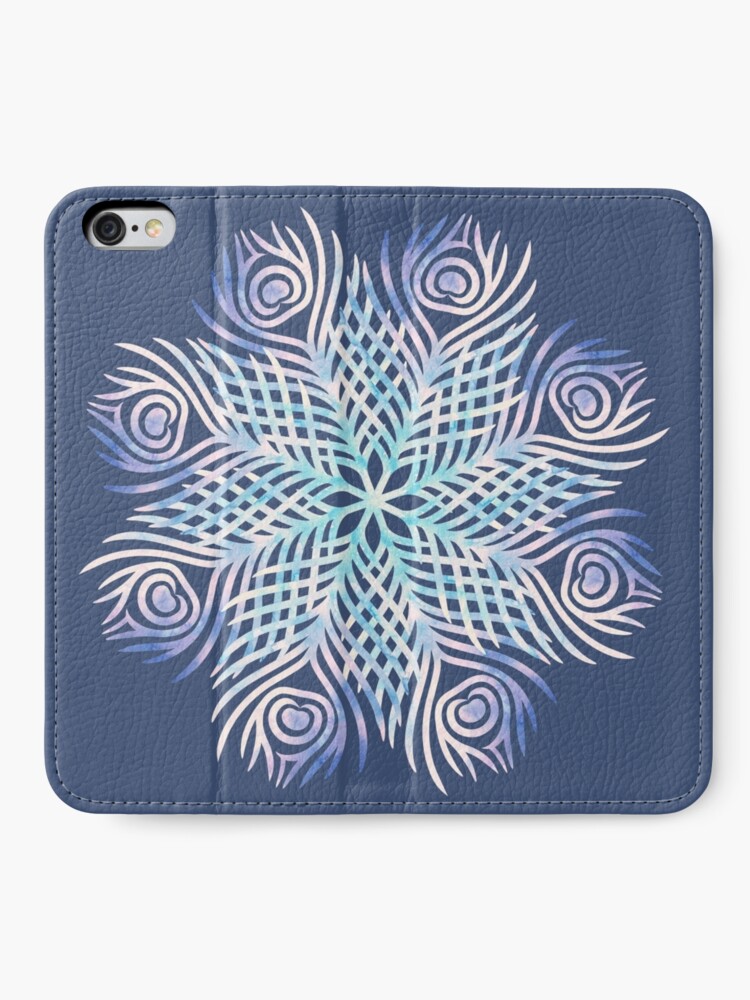 Alternate view of Peacock feathers / Mandala iPhone Wallet