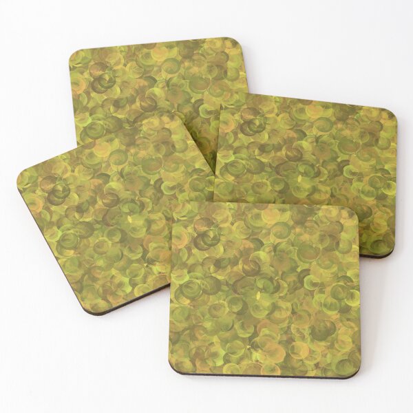 Item preview, Yellow, Green and Brown Seventies Abstract Circles designed and sold by AMSonArt.