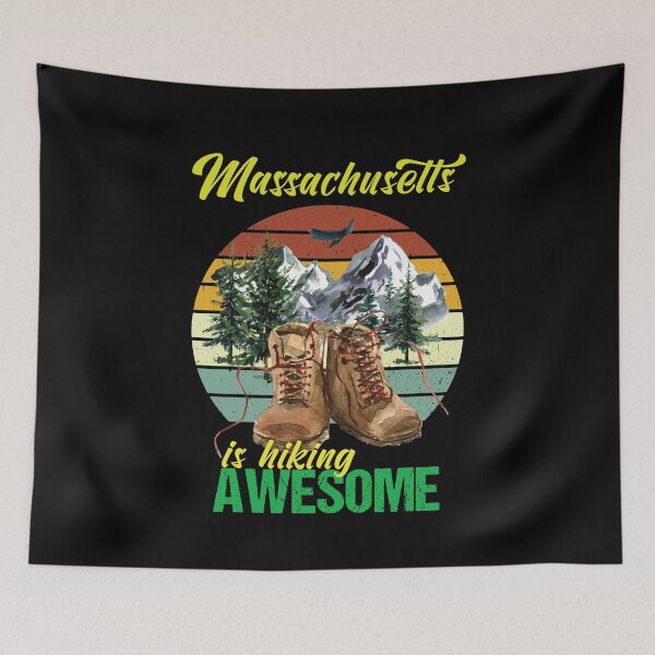 Item preview, Massachusetts is hiking awesome designed and sold by StencilMyst ..