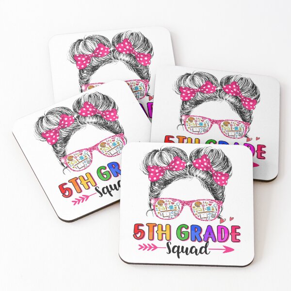 Item preview, 5th Grade Squad School Kids Bun Life Hair Glasses designed and sold by brandyzalesart.