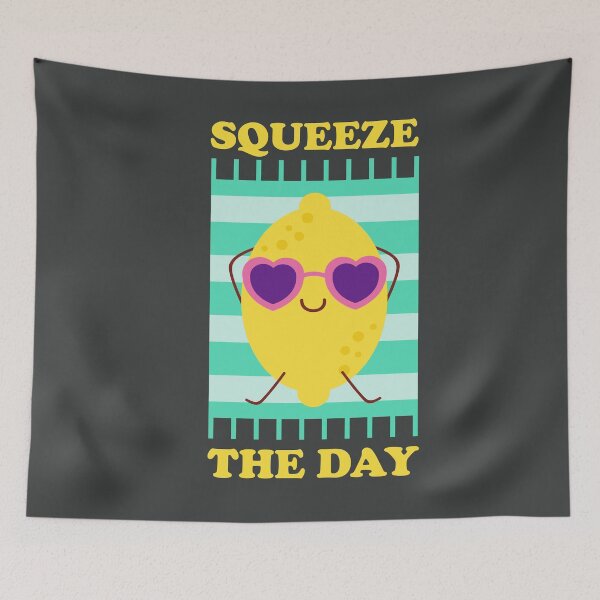 Item preview, Squeeze The Day Funny Lemon Kawaii Citrus Fruit Pun Foodie designed and sold by gkao.