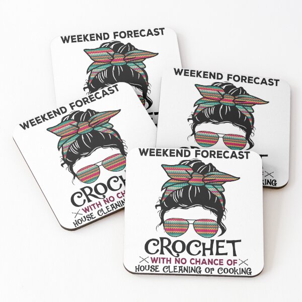 Item preview, Weekend Forecast Crochet Women Bun Life Hair Glasses designed and sold by brandyzalesart.
