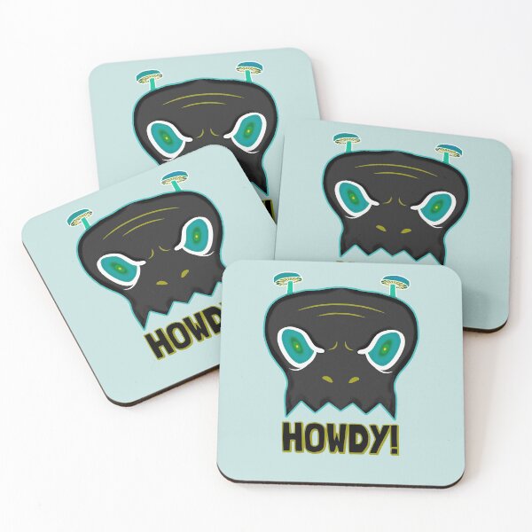 Item preview, Howdy Alien Ghost Skull Psychedelic Mushrooms- Funny Kawaii designed and sold by ViewerEqualsPhoton.