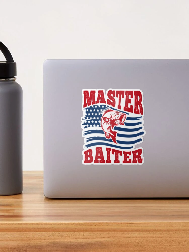 Funny Fishing Master Baiter Distressed US Flag Sticker for Sale by  JasKei-Designs