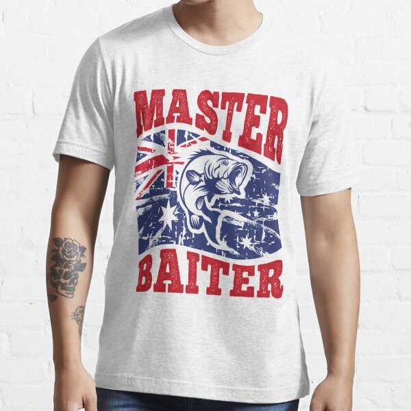 Funny Fishing Master Baiter Distressed UK Flag Essential T-Shirt