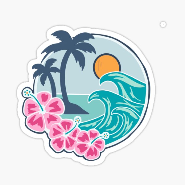 Item preview, Beach Paradise purple/ pink designed and sold by honeystickersz.