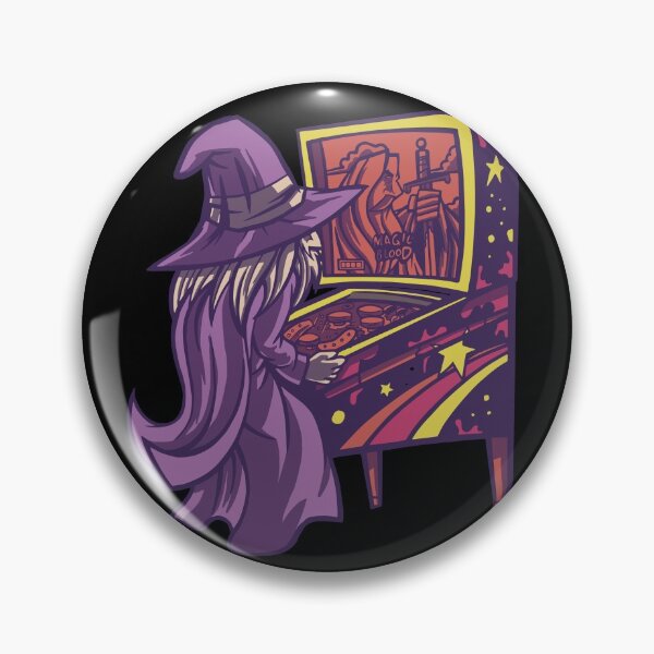 Item preview, Magic Gamer Witch Pinball designed and sold by TRIBExSPACE.