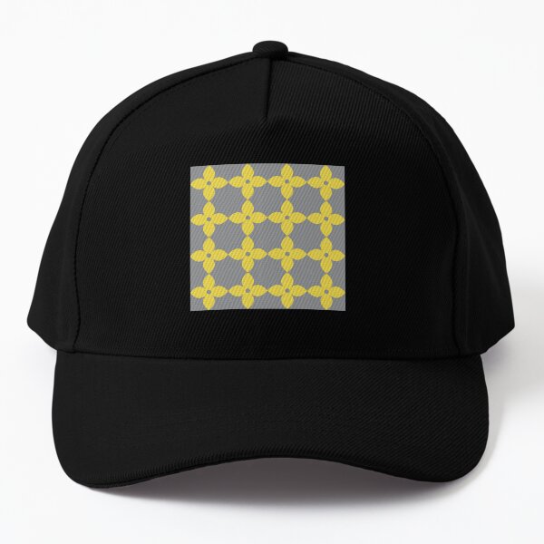 Illuminating yellow and Ultimate Gray Flower Minimal Pattern Baseball Cap