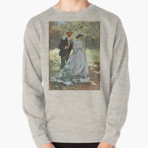 Bazille and Camille (1865) by Claude Monet. Pullover Sweatshirt