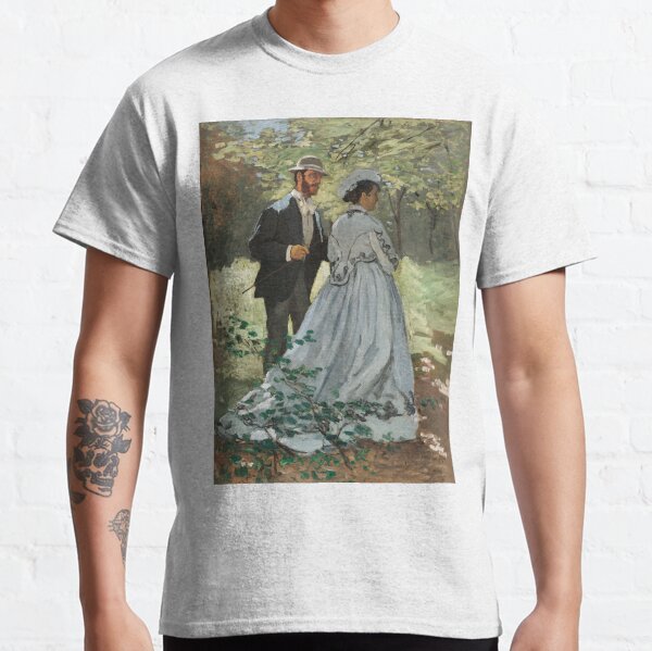 Bazille and Camille (1865) by Claude Monet. Classic T-Shirt