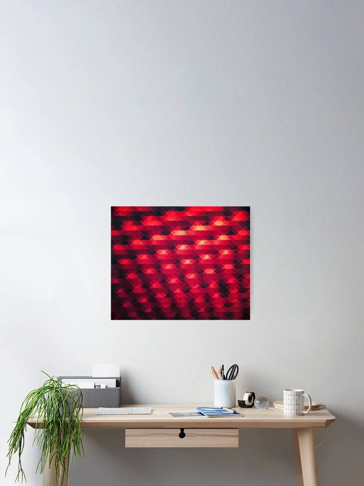 Thumbnail 2 of 3, Poster, Abstract Color Pattern in Red designed and sold by badbugs.