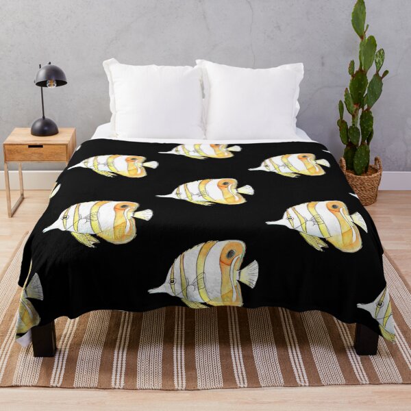 Item preview, Cute Copperband Butterfly Fish in Watercolor designed and sold by nyCatron00.