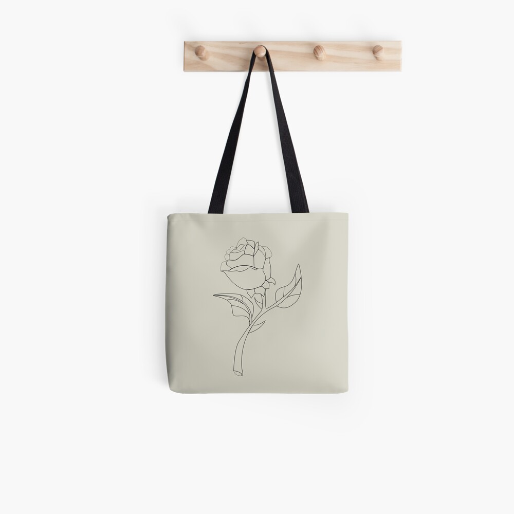 Beauty & The Beast Rose Tote Bag