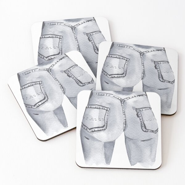 Item preview, Funny big butt skinny waist effect blue jeans  designed and sold by Lizzysszhou.