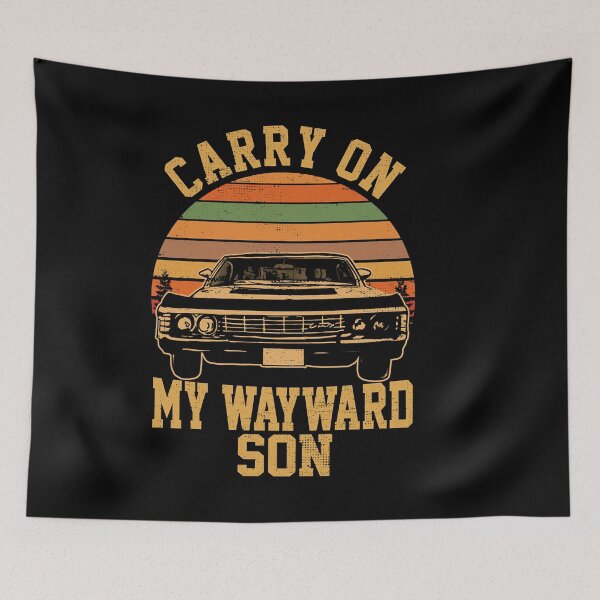 Item preview, Carry on my Wayward Son, supernatural Vintage sunset distressed style designed and sold by tristankorine.