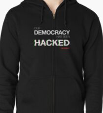 hacked Zipped Hoodie