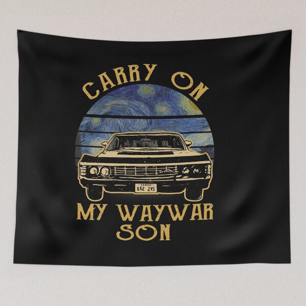 Item preview, Carry on my Wayward Son, supernatural Vintage van gogh starry night style designed and sold by tristankorine.