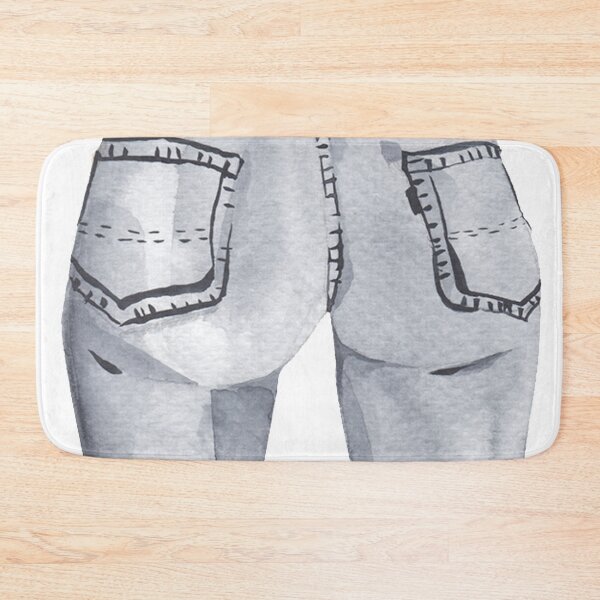 Item preview, Funny big butt skinny waist effect blue jeans  designed and sold by Lizzysszhou.