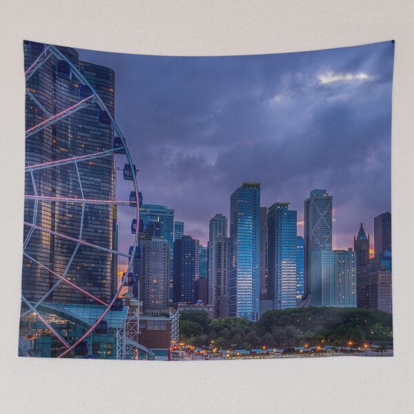Item preview, Chicago city skyline prints,Chicago city scape,cityscape,Chicago  panoramic,panoramic wall art, panoramic canvas  designed and sold by eyesight4vision.