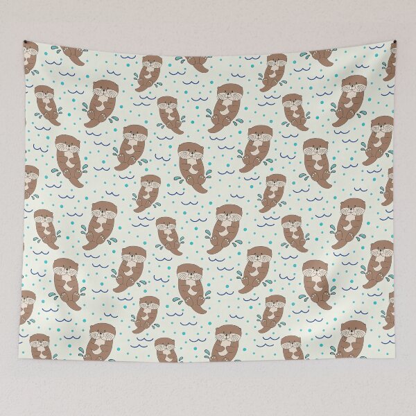 Item preview, Sea Otter Pattern, Sea Otter Seamless Pattern, Sea Otter designed and sold by graphic-genie.