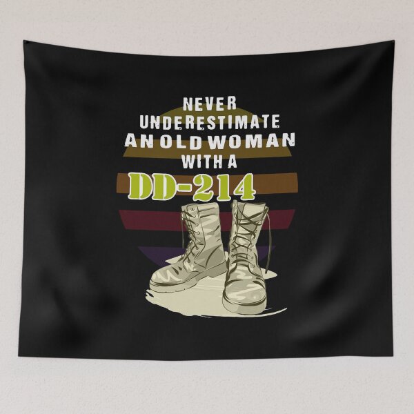 Item preview, Never Underestimate An Old Woman With A Dd-214 designed and sold by Dillan-TShirt.