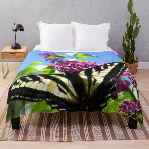 Item preview, Black and White Butterfly on Lilacs designed and sold by KR Art Studio.
