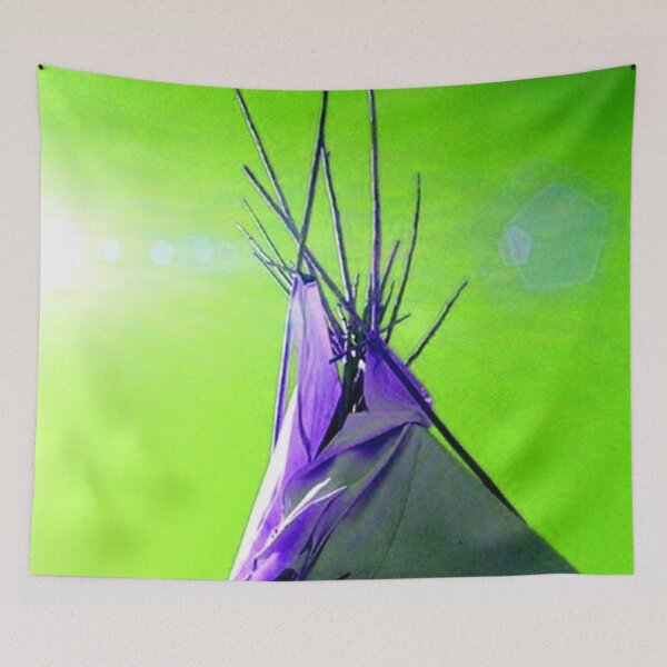 Item preview, Green Sky Neon Tipi designed and sold by KR Art Studio.
