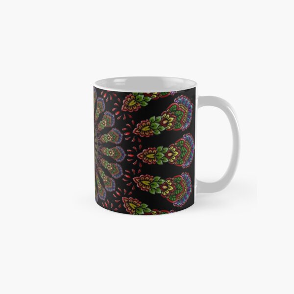 Kaleidoscope Mandala with Red Gemstone Classic Mug