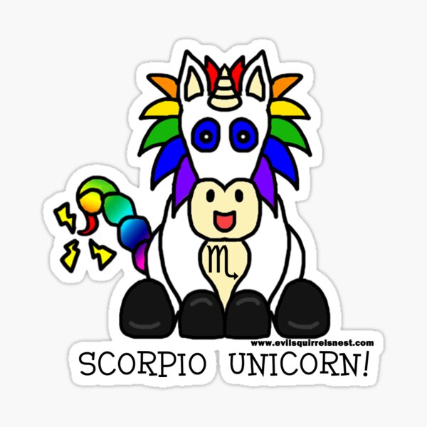 Scorpio Unicorn Sticker