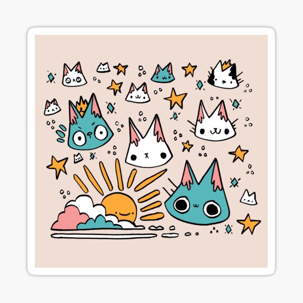 Sunny Cats Sticker