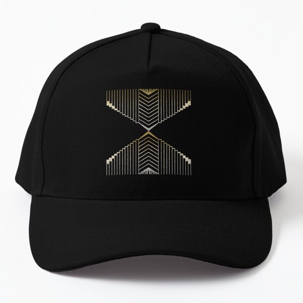 Golden glimmer art deco design Baseball Cap