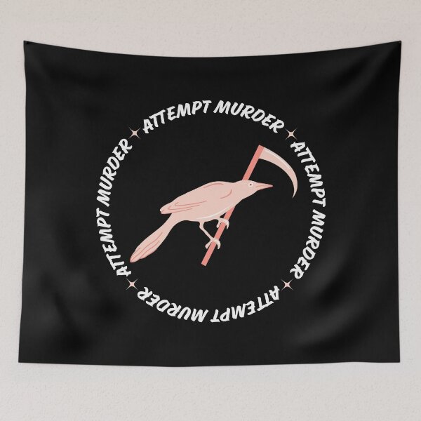 Item preview, Attempt Murder Pink Crow with Scythe designed and sold by llevine2934.