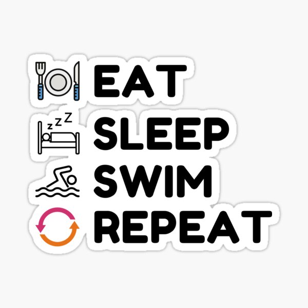 Item preview, Eat, Sleep, Swim, Repeat designed and sold by Mayziel.