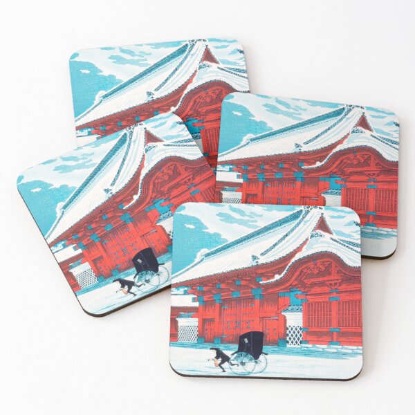 Item preview, The Red Gate of Hongo in Snow by Hiroaki Takahashi designed and sold by JessicaLee Art.