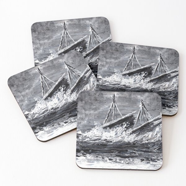 Item preview, Harsh Ocean Storm Wrecking Ships designed and sold by OnigiriDoctor.