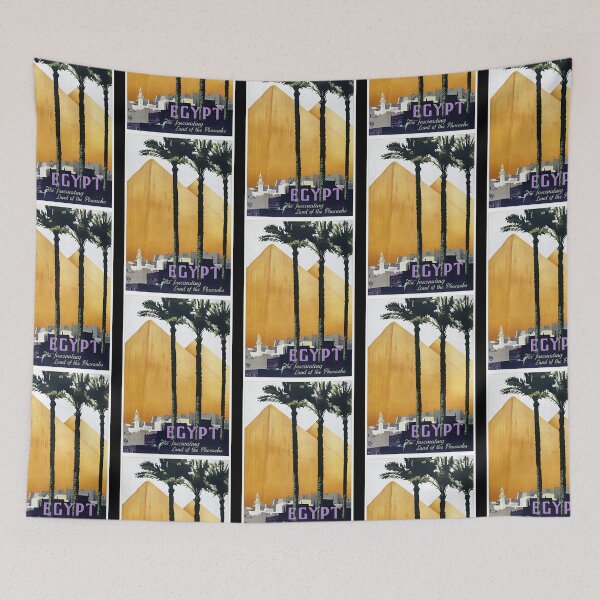 Item preview, Vintage Travel Poster Egypt The Fascinating Land of the Pharaohs  designed and sold by nyCatron00.