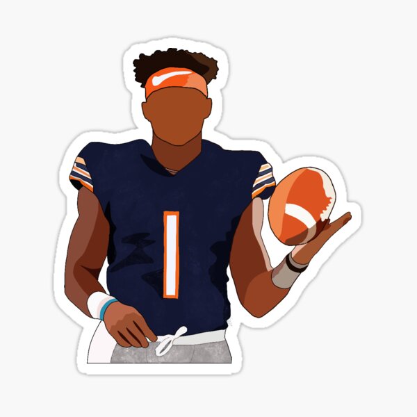 Justin Fields STICKER - Chicago Bears NFL Quarterback Bears Rookie