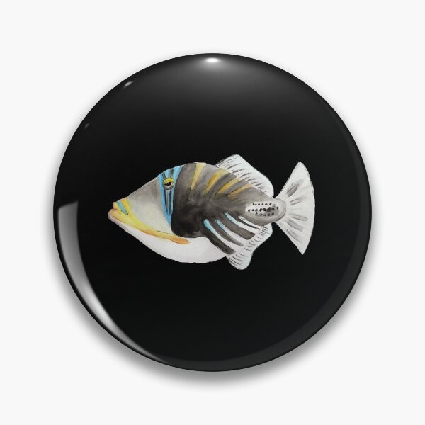 Item preview, Saltwater Reef Picasso Triggerfish in Watercolor  designed and sold by nyCatron00.